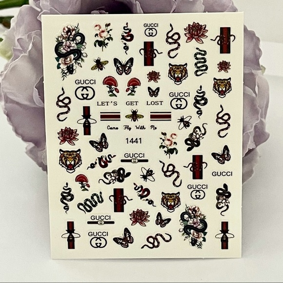 Luxury Designer Logo Fingernail Art Stickers - Picture 1 of 2